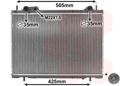 VAN WEZEL radiatorius, variklio aušinimas 17002185